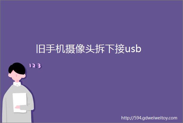 旧手机摄像头拆下接usb